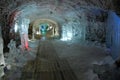 Underground permafrost ice cave