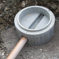 Underground pipe coupling Royalty Free Stock Photo