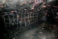 Underground Platinum mining drilling holes