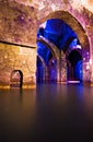 Underground pool with arches Royalty Free Stock Photo