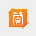 Underground sign icon. Metro train symbol. Royalty Free Stock Photo