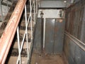 Underground Soviet bunker in its original form. A former Soviet cold war bomb shelter.Low light condition