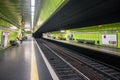 Underground station of city rail Royalty Free Stock Photo