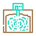 underground storage bacteria biogas color icon vector illustration