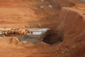 Underground Structure Construction in Steel Plant. Royalty Free Stock Photo