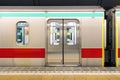 Underground subway metro train in Tokyo Prefecture of Japan