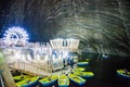 underground theme park in salt mine Salina Turda Royalty Free Stock Photo