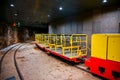 Underground tourist train in Postojna cave, Slovenia. It is the second-longest cave system in the country