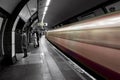 London Underground train,movement Royalty Free Stock Photo