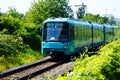 An underground train in Frankfurt