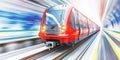 Underground Train Speed Blur - Illustration with copy space