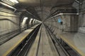 Underground Train Tunnel Royalty Free Stock Photo