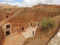 Underground troglodytes caves of the Berbers in the Sahara desert, Matmata, Tunisia, Africa, on a clear day Royalty Free Stock Photo