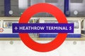 Underground Tube station London Heathrow Airport LHR Terminal 5 Royalty Free Stock Photo