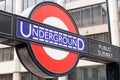 Underground tube station in London.