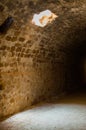 Underground tunnel in old fortress Royalty Free Stock Photo