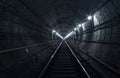 Underground tunnel. Rail way