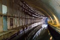 Underground Tunnel with Water. Royalty Free Stock Photo