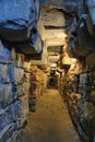 Underground tunnels within the main temple of Chavin de Huantar