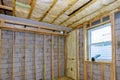 Underground construction of basement foam for thermal insulation of walls wooden house