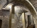 Underground under the Prague Astronomical Clock, Prague, Czech Republic Royalty Free Stock Photo