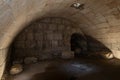 The underground water storage tanks under the Roman Baths in the ruins of the Maresha city, at Beit Guvrin, near Kiryat Gat, in Royalty Free Stock Photo