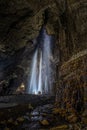 Underground waterfalls and river in Gaping Gill