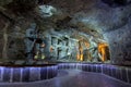 Underground Wieliczka Salt Mine 13th century, one of the world`s oldest salt mines, near Krakow, Poland. Royalty Free Stock Photo