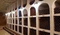 Underground wine cellar with collection of bottles, Cricova, Moldova