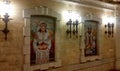 Underground wine cellar with collection of bottles, Cricova, Moldova