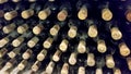 Underground wine cellar with collection of bottles, Cricova, Moldova