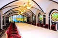 Underground wine sampling hall. The wine cellars of Cricova is second largest wine cellar in Moldova