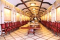 Underground wine sampling hall. The wine cellars of Cricova is second largest wine cellar in Moldova