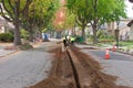 Undergrounding power lines in the street