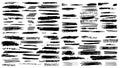 Underline brushstroke big set vector illustration. Scribble pen doodle paint and brushstroke marker. Sketch collection shape