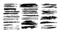Underline brushstroke set. Collection shape element line and stroke design abstract. Texture divider outline note. Sketch marker