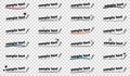 Underlined Sample Text Icons Set - Different Simple Flat Vector Illustrations Isolated On Transparent Background