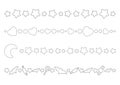 Underlines and text separators. Vector collection. Isolated vector set of borders for text, invitations, cards, books, menu.