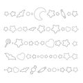 Underlines and text separators. Vector collection. Isolated vector set of borders for text, invitations, cards, books, menu.
