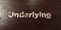 Underlying - grungy wooden headline on Maple - 3D rendered royalty free stock image