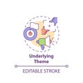 Underlying theme concept icon