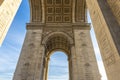 Underneath the Arc de Triomphe Royalty Free Stock Photo