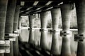 Underneath the State Route 520 bridge in Seattle USA Royalty Free Stock Photo