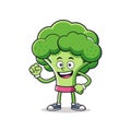 Undernourished Broccoli at Dining Table Royalty Free Stock Photo