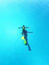 Underocean scuba diver Royalty Free Stock Photo