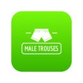 Underpant icon green vector Royalty Free Stock Photo