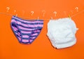 Underpants and diapers Royalty Free Stock Photo