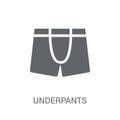 Underpants icon. Trendy Underpants logo concept on white background from Clothes collection