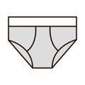 Underpants male clothes line and fill icon Royalty Free Stock Photo
