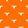 Underpants pattern vector orange